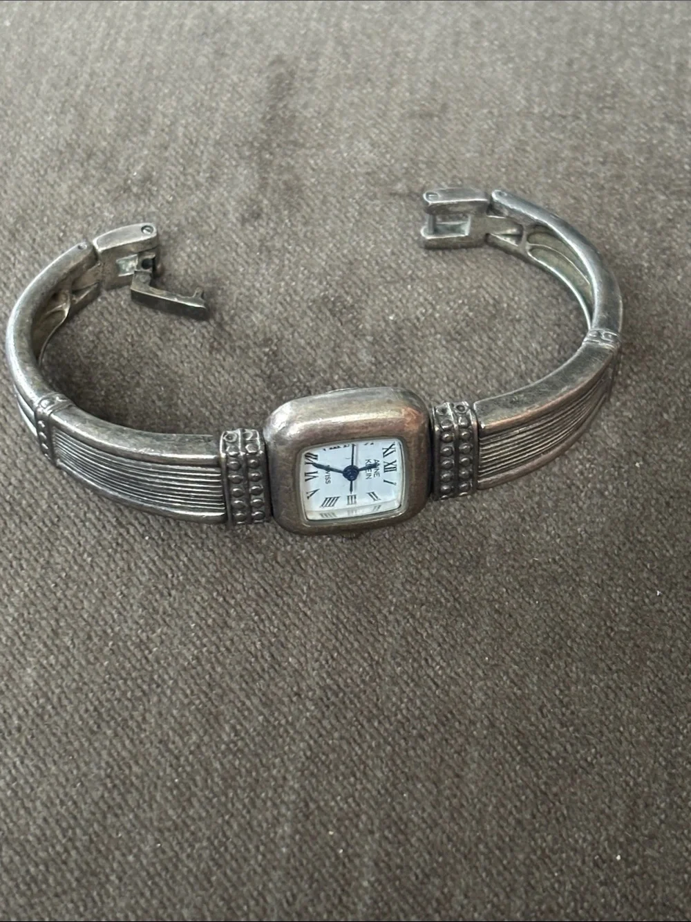 .925 Sterling Silver ANNE KLEIN Women's WRIST WATCH WRISTWATCH Fine Jewelry